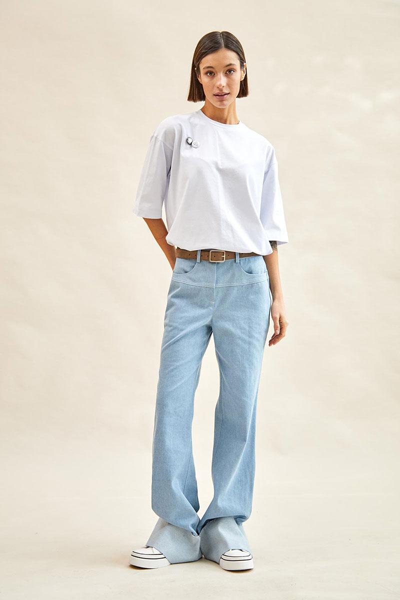 Брюки Rivoli 5259.2 голубой купить Брюки и шорты Belmoda25