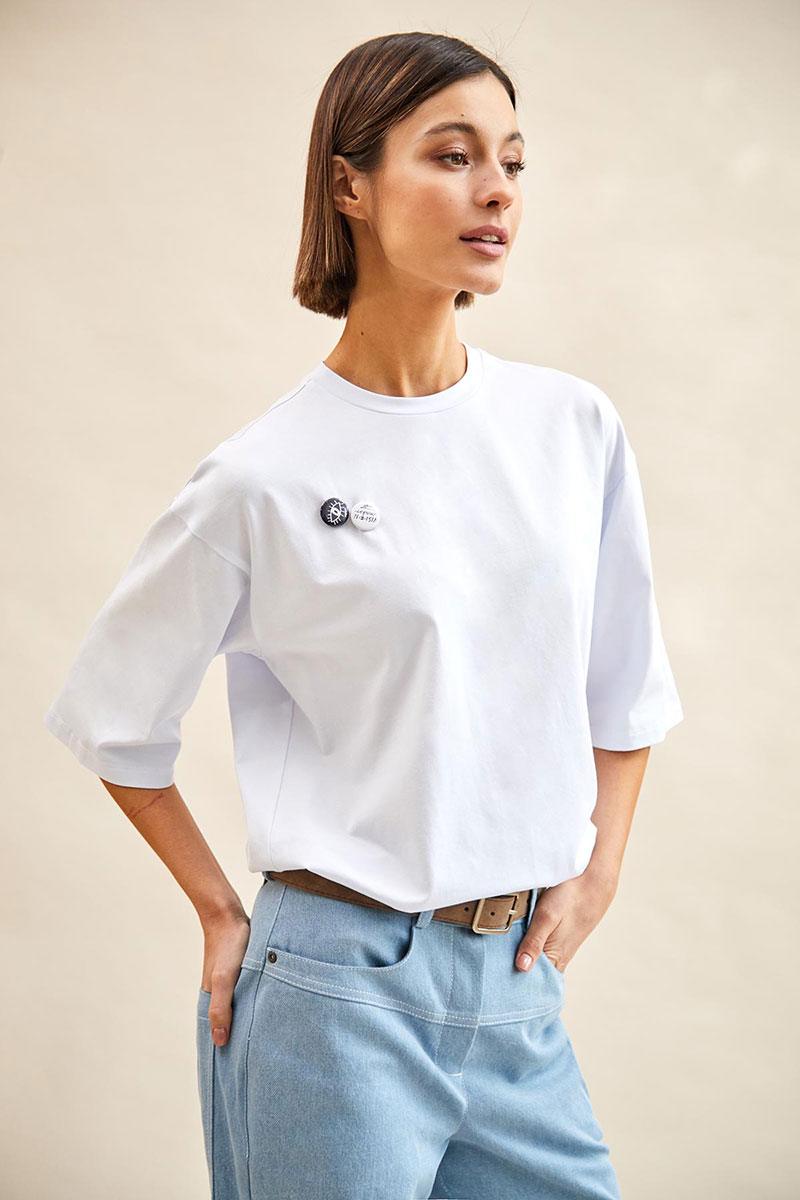 Брюки Rivoli 5259.2 голубой купить Брюки и шорты Belmoda25